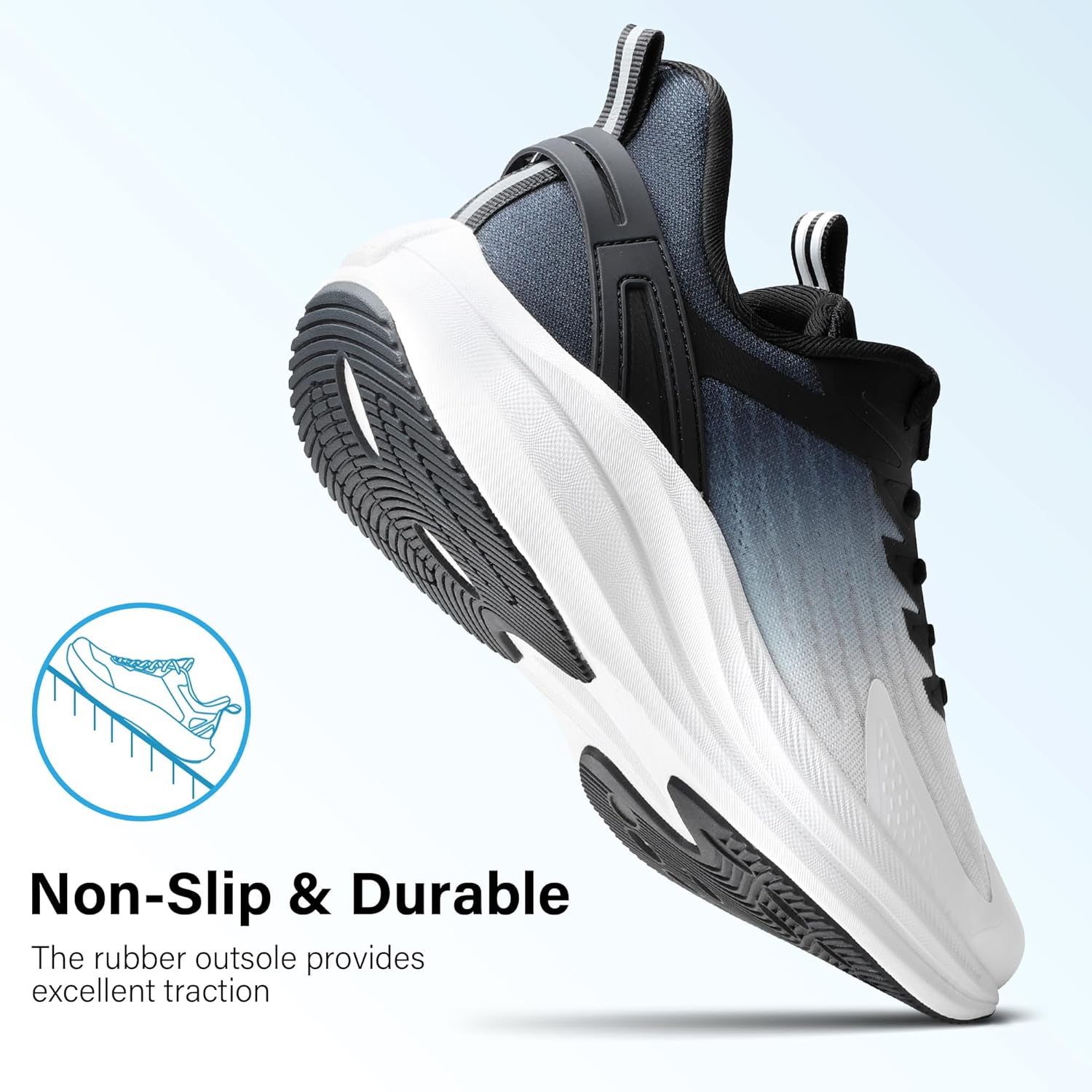 Men's Road Running Shoes Lightweight Cushioning Athletic Walking Sneakers - Comfortable Non Slip Jogging Outdoor Gym Workout Tennis Shoes Active5K
