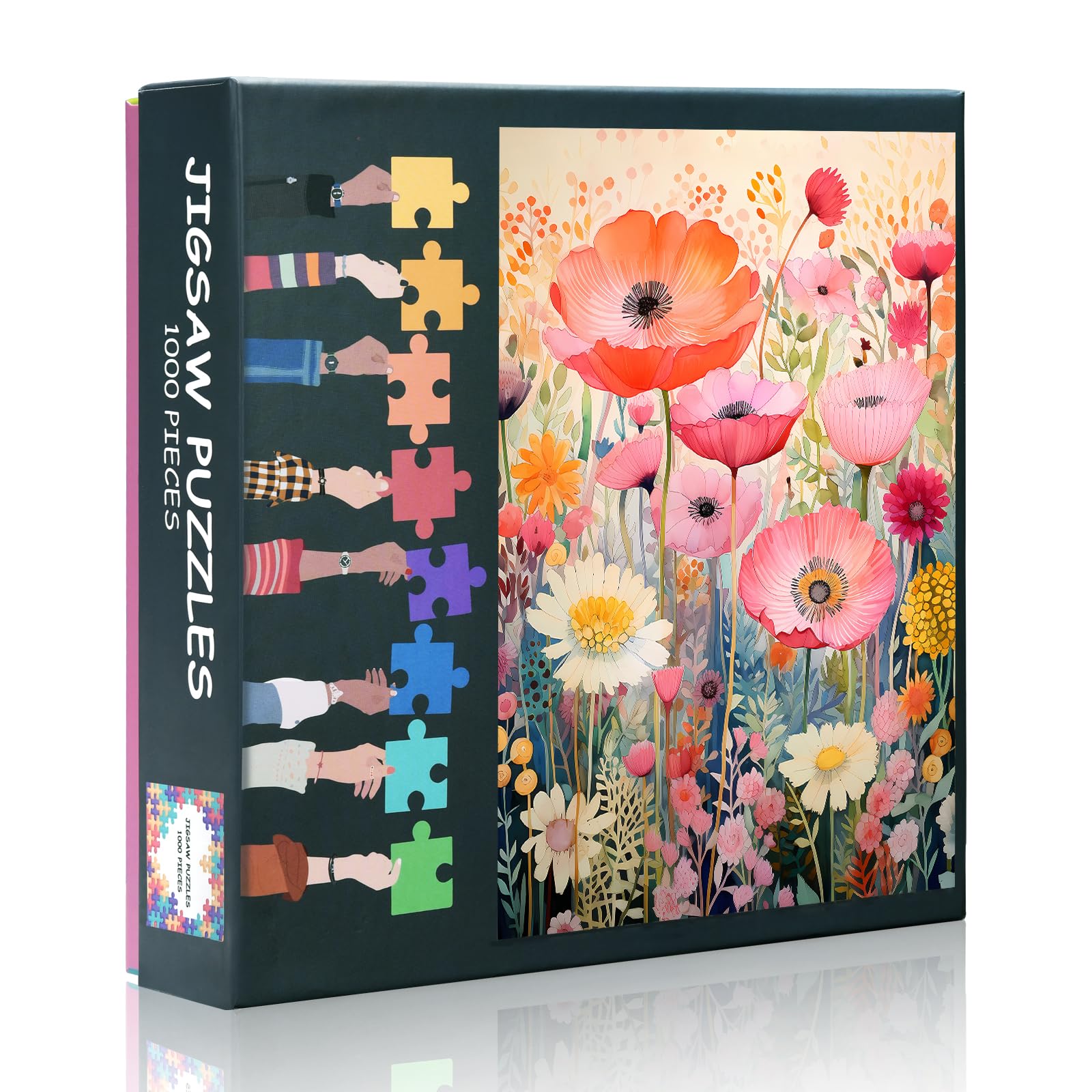 1000 Piece Puzzle for Adults - Flowers Puzzles for Adults 1000 Pieces Plants Jigsaw Puzzles Colorful Flower Adult Puzzle Game(27.5 * 19.7 inch)
