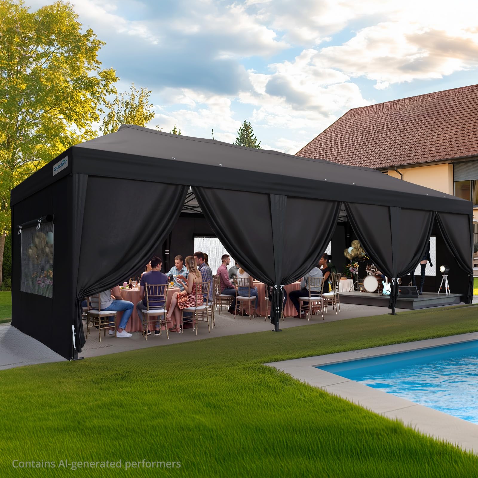 Quictent 10x30FT Pop up Canopy
