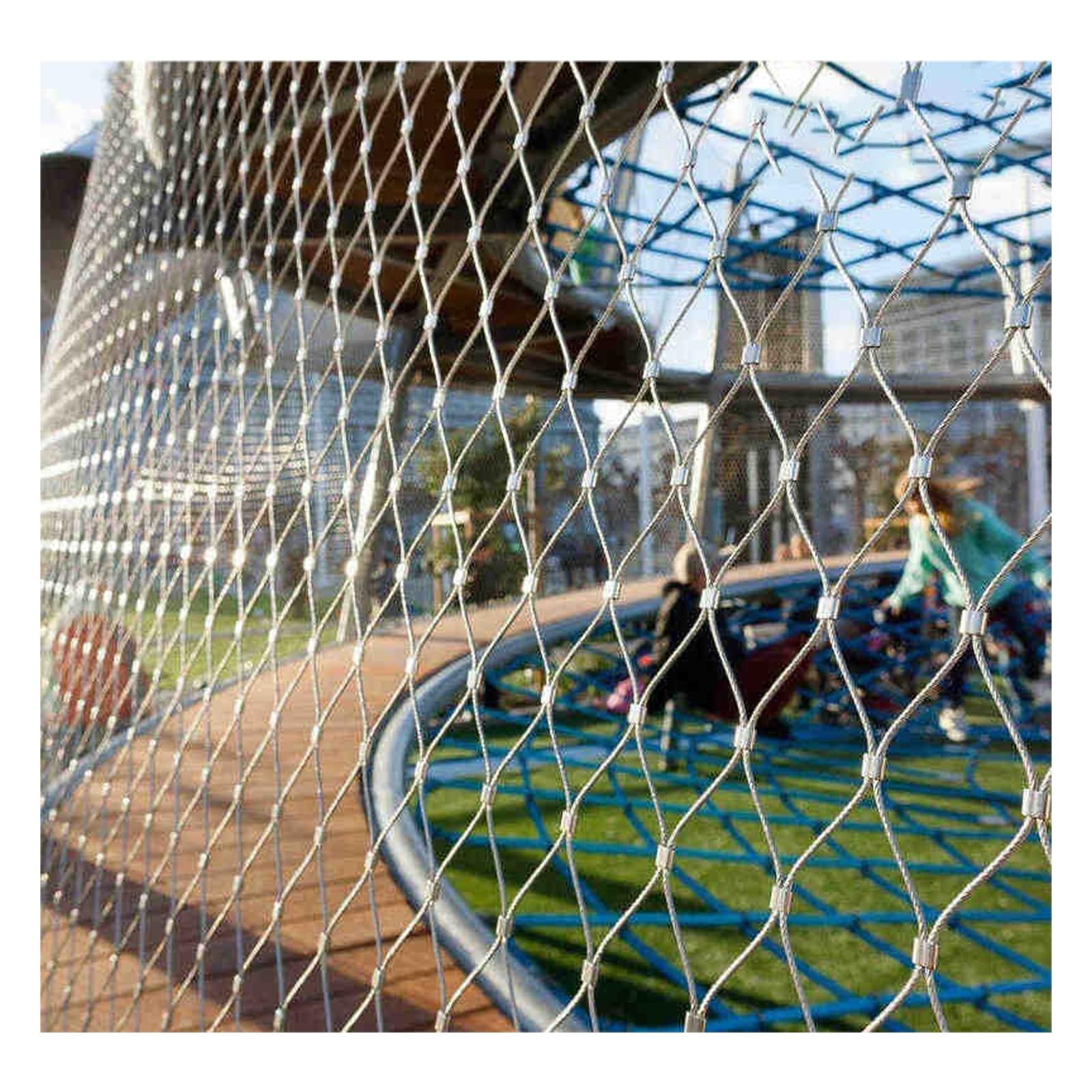 SDGBCXD stainless steel rope mesh, Thickened Rope Net, Flexible Design, Strong Flexibility, Suitable for All Weather Conditions(25 * 1.5m/82.1 * 4.9ft)