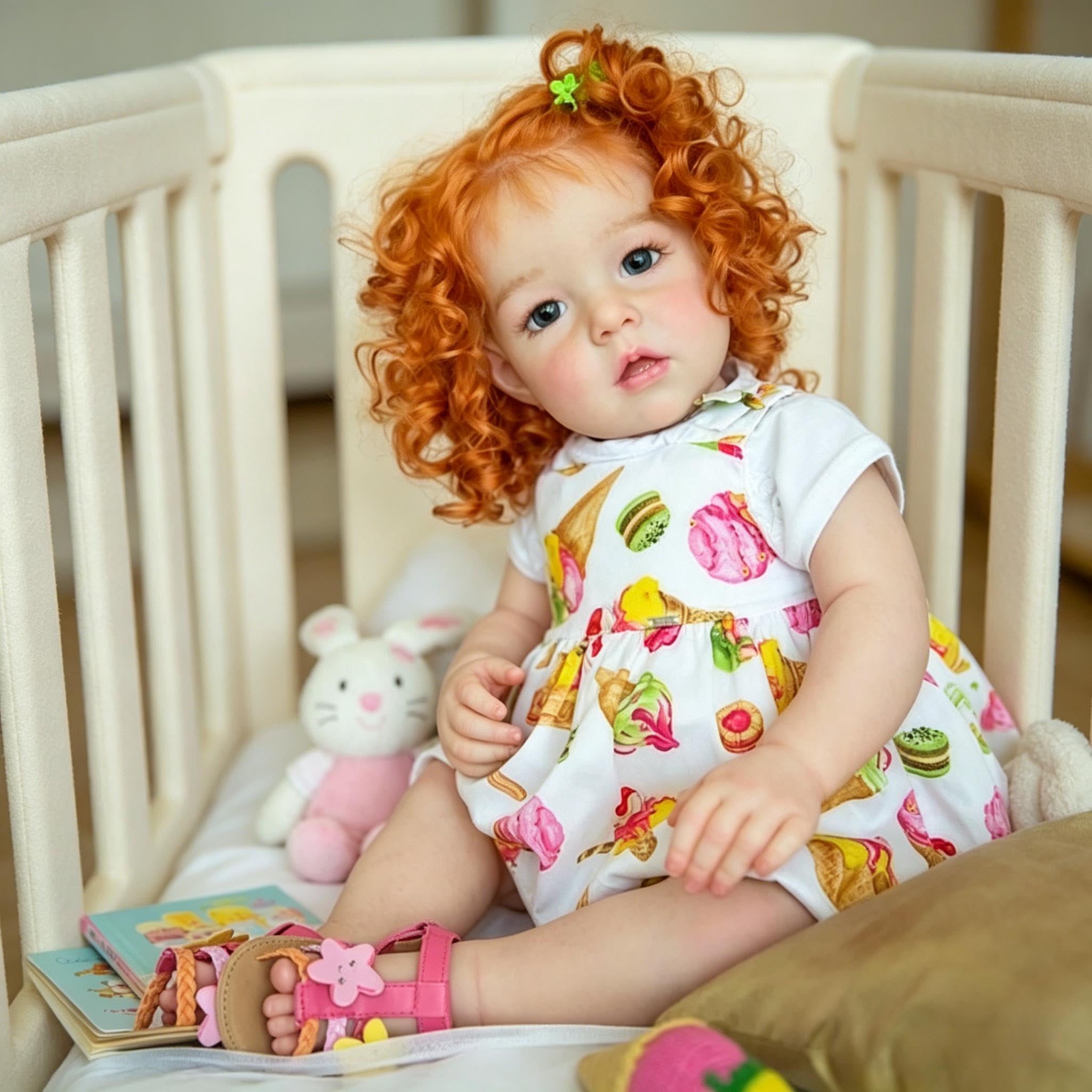 ROSHUAN Realistic Reborn Toddler Dolls 28 Inch Huge Size Reborn Baby Dolls Girl Liam, Real Life Baby Doll Soft Cloth Body, Lifelike Toddler Doll With Curly Hair For Kids โ image 1