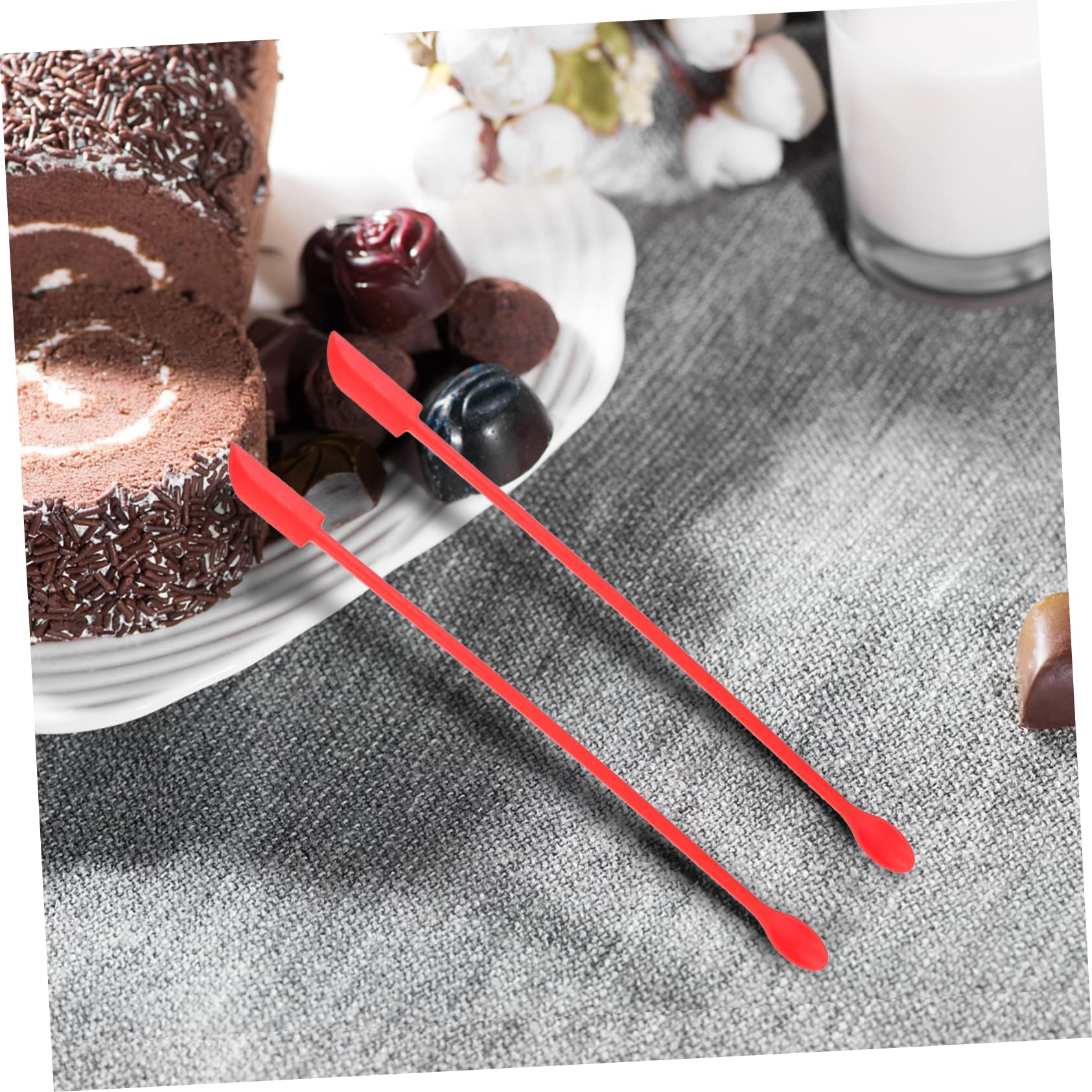 Cabilock Lot De 3 Mini Spatules En Silicone Pour Maquillage Petit Grattoir Pour Pot De Cuisine Portable Pour Voyage 8 Pièces X 3