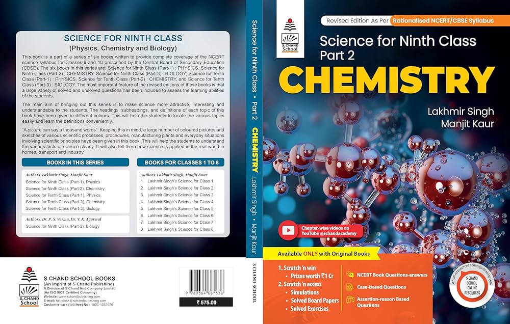 Science For Ninth Class Part 2 Chemistry - 2025-26 : Lakhmir Singh