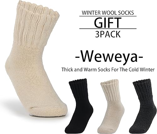 Miniatura 2 de Weweya Calcetines para botas para mujer, calcetines gruesos de invierno, calcetines cálidos de punto, regalos para mujer