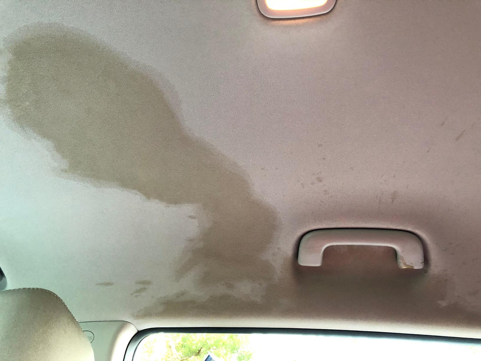 Stains on fabric car seats