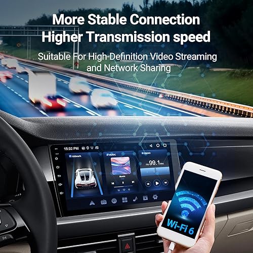 Miniatura 7 de Estéreo inalámbrico de 9 pulgadas con Bluetooth, CarPlay inalámbrico, Android Auto, WiFi 6, pantalla táctil HD 1280 x 720, almacenamiento de 4+64