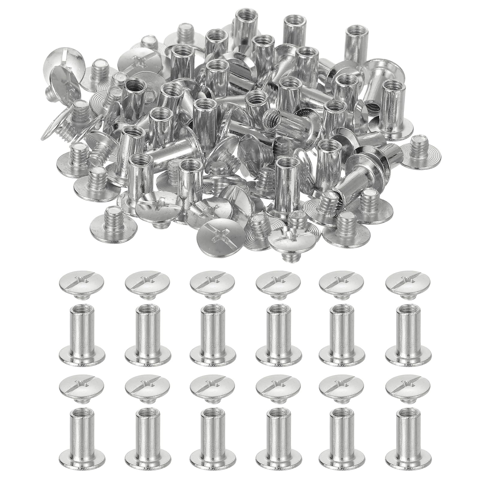 PATIKIL 15mm Chicago Screws Leather Rivets