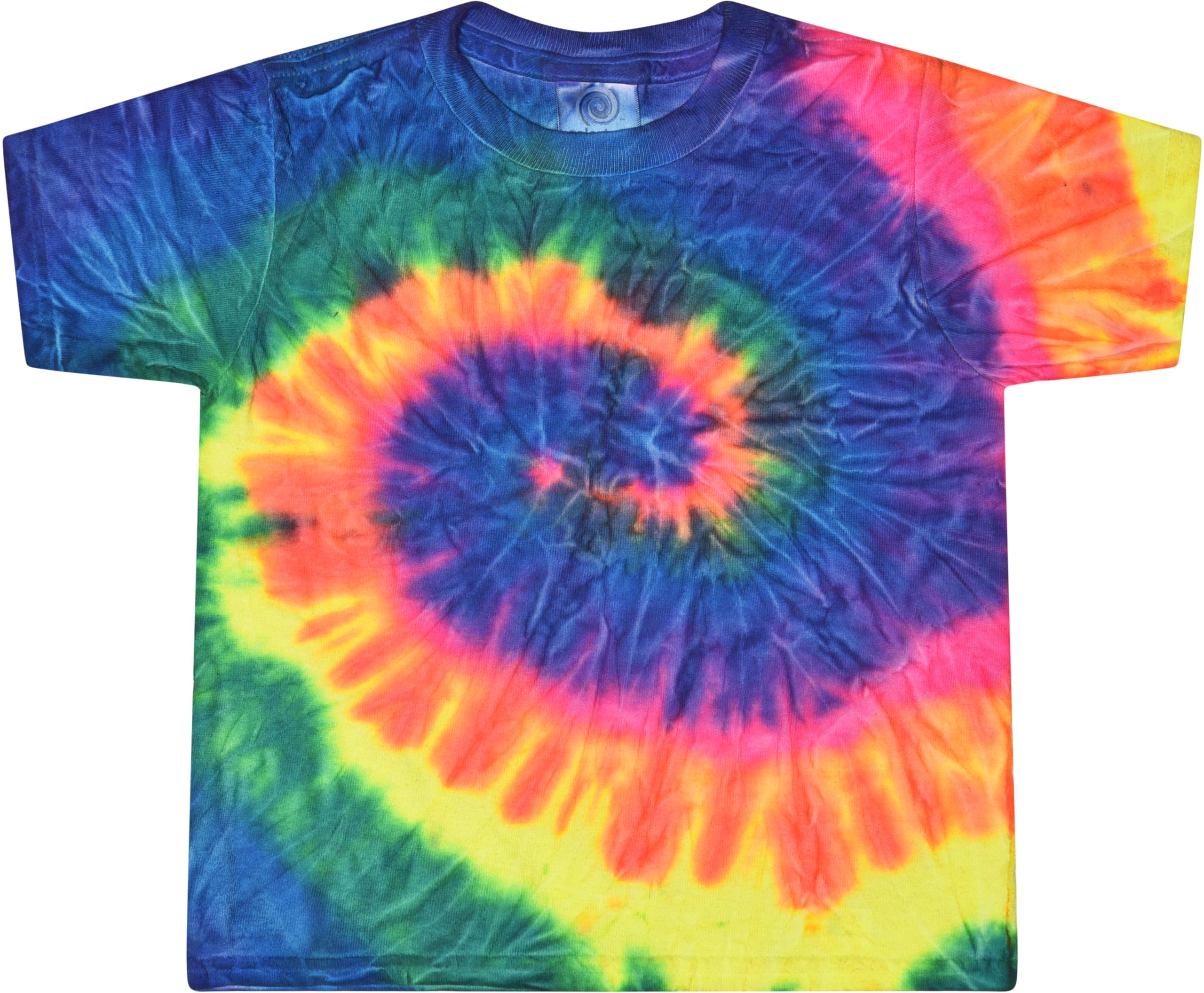 Colortone Batik Kinder T-Shirt Swirl Neon Rainbow | Handgefärbt