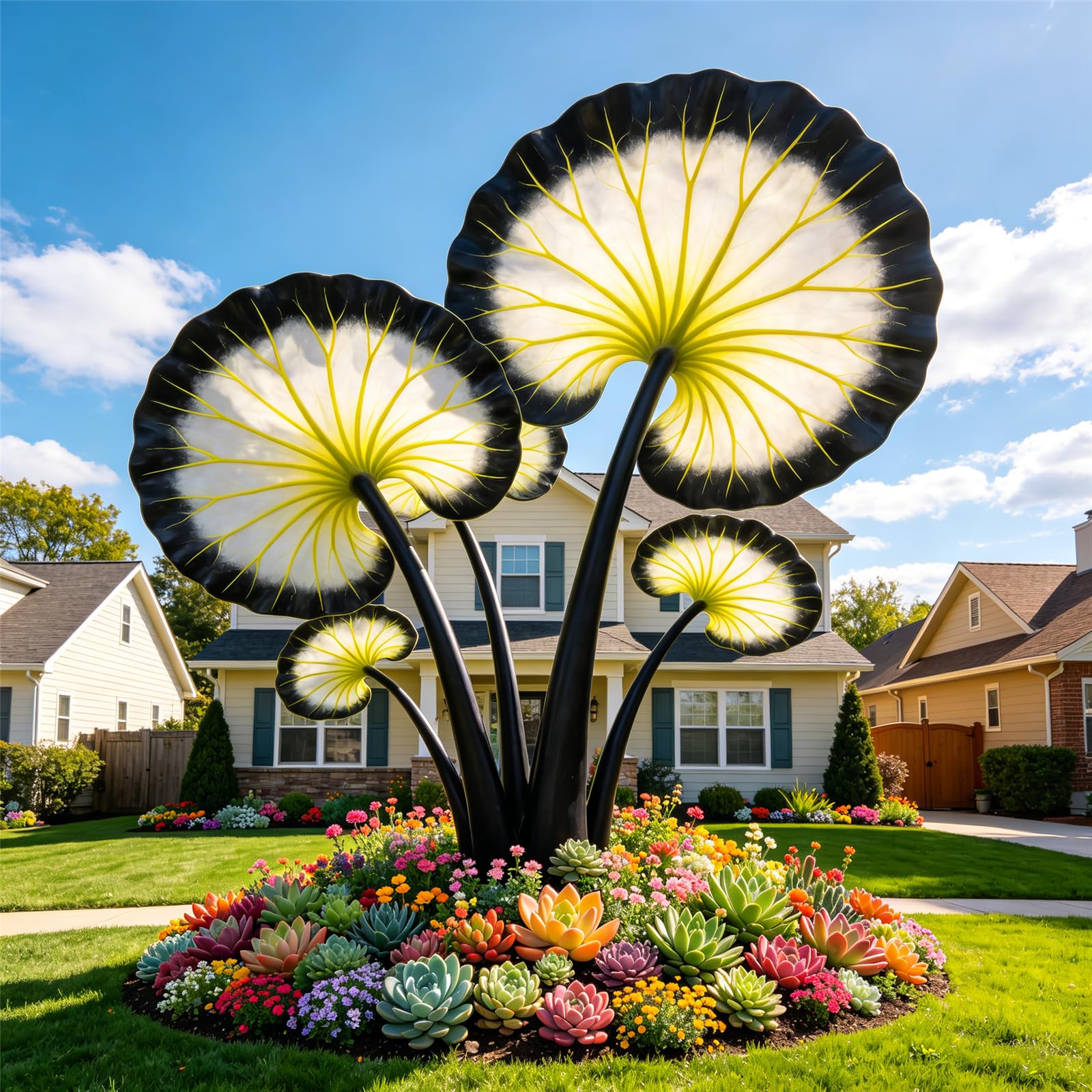 Giant Elephant Ear Bulbs for Planting-Hardy Perennial,Excellent Display,Large Foliage,Beginner Friendly-10bulbs-D