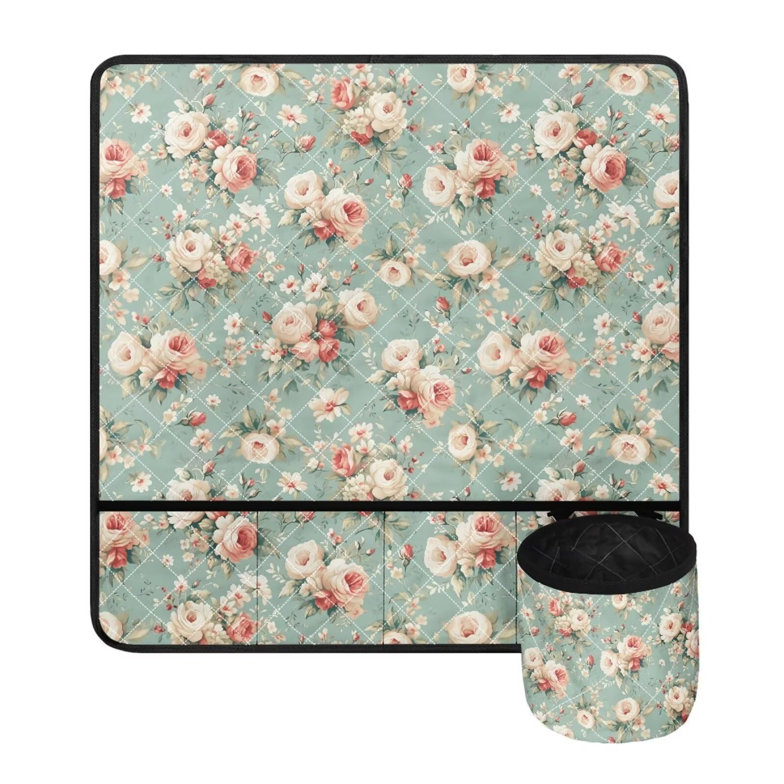 Sewing Machine Pad for Table, Sewing Mat with Storage Bag Store Bobbins Thread Small Scissors Reduce Vibration for Most Sewing Machines