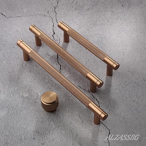 Miniatura 7 de Alzassbg Paquete de 10 tiradores de gabinete negro mate, 5 pulgadas, manijas moleteadas de gabinete de cocina para armarios y cajones, AL3018MB