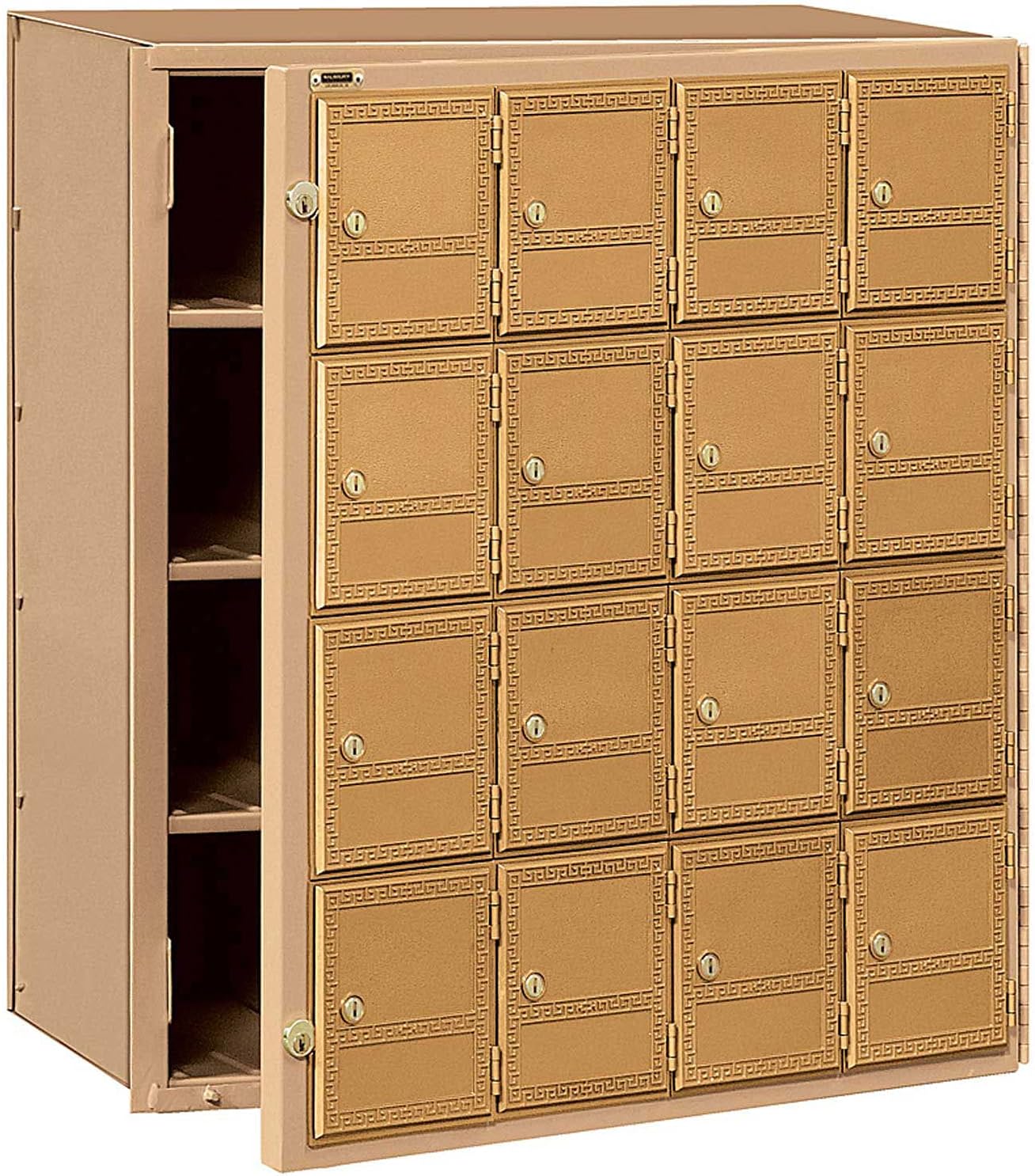 Salsbury Industries 2116FL Americana Mailbox, 16 Doors, Front Loading, Aluminum