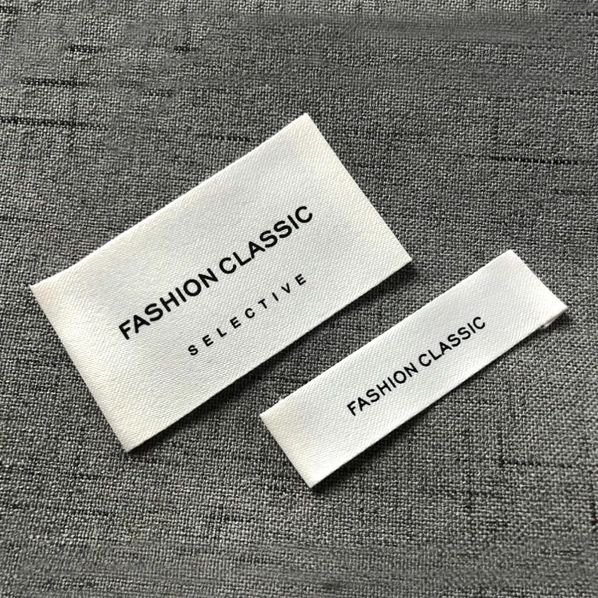 Etiquetas de algodón personalizadas para prendas, etiquetas lavables, etiquetas de algodón personalizadas, etiquetas impresas para ropa con logotipo-1000 Uds.