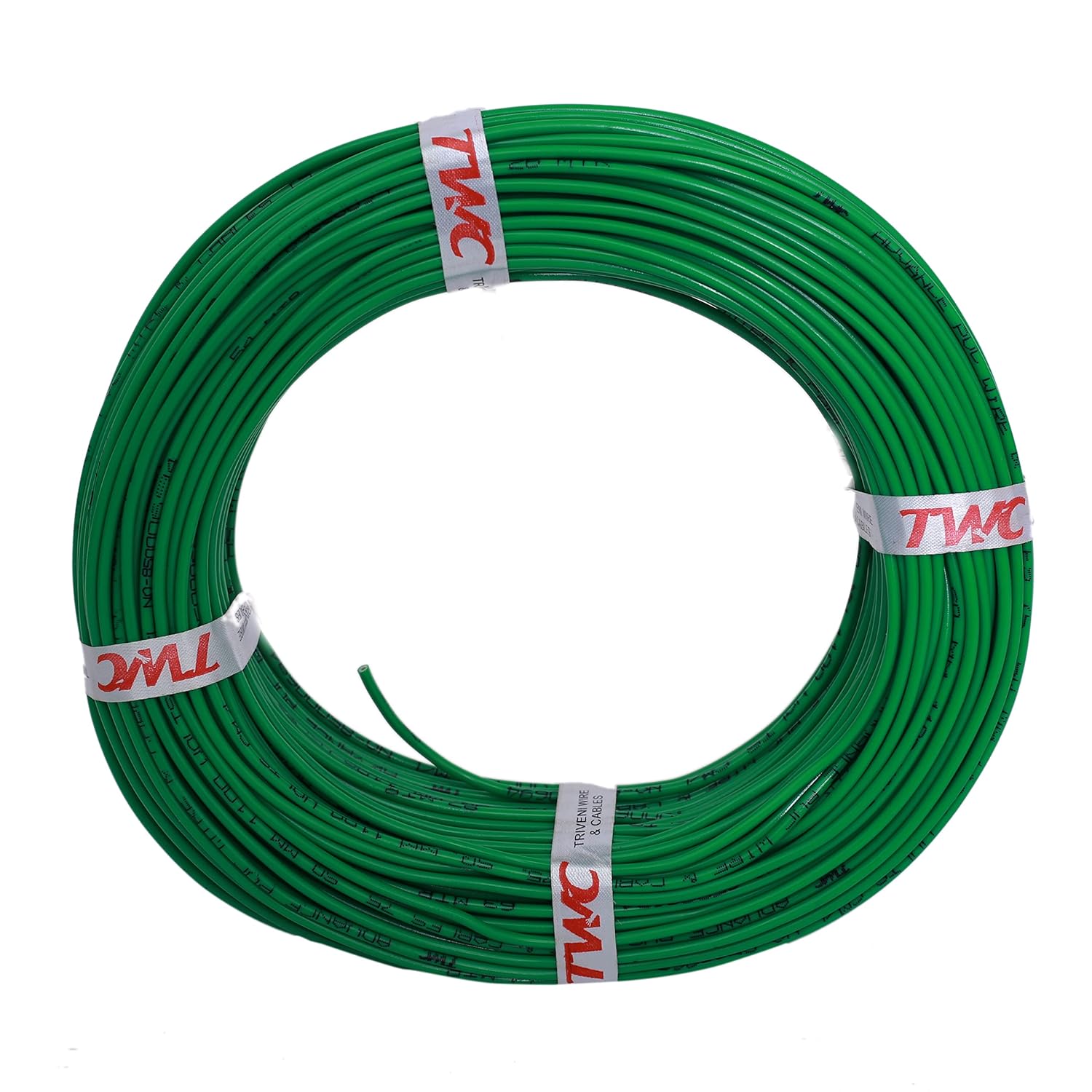TWC Advanced Single Core 0.75 sqmm Green Electrical Wire FR PVC