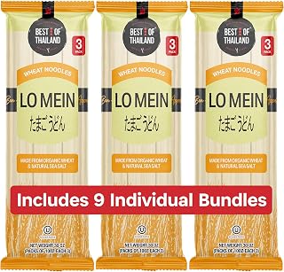 Best of Thailand Lo Mein Wheat Noodles, 3-Pack - Authentic Thai Flavor Instant Noodles for Quick Meals