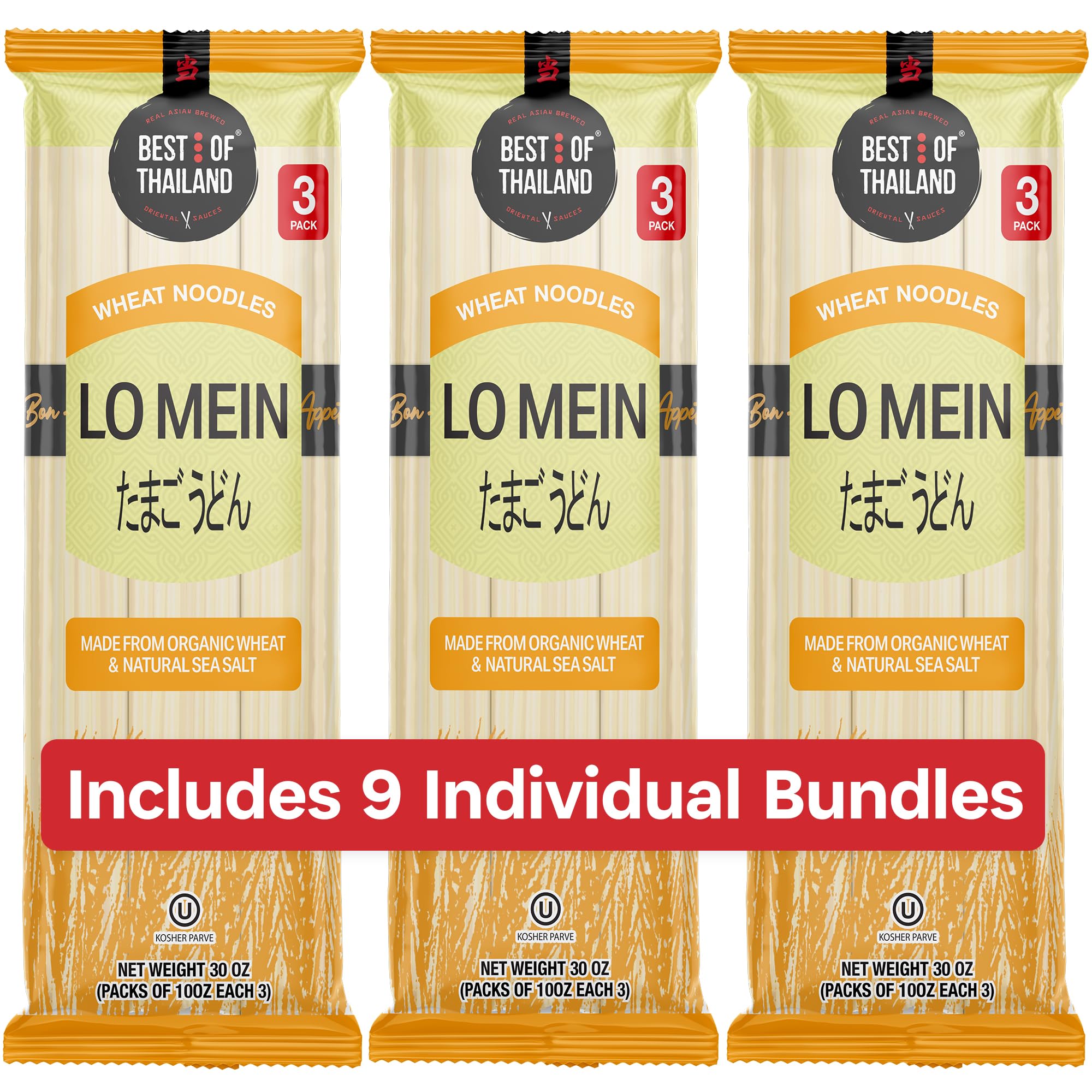 Best Of Thailand Noodles (3 Pack, Egg Noodles Lo Mein)