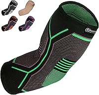 Vista 10 de Kunto Fitness - Codera de compresión (enviada desde Estados Unidos) para tendinitis, codo de tenista, tratamiento de codo de golf, reduce el dolor