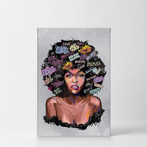 Vista 54 de Arte de pared afroamericano, decoración de pared de arte negro, arte negro afroamericano, arte de pared de niña negra, impresión afroamericana, arte