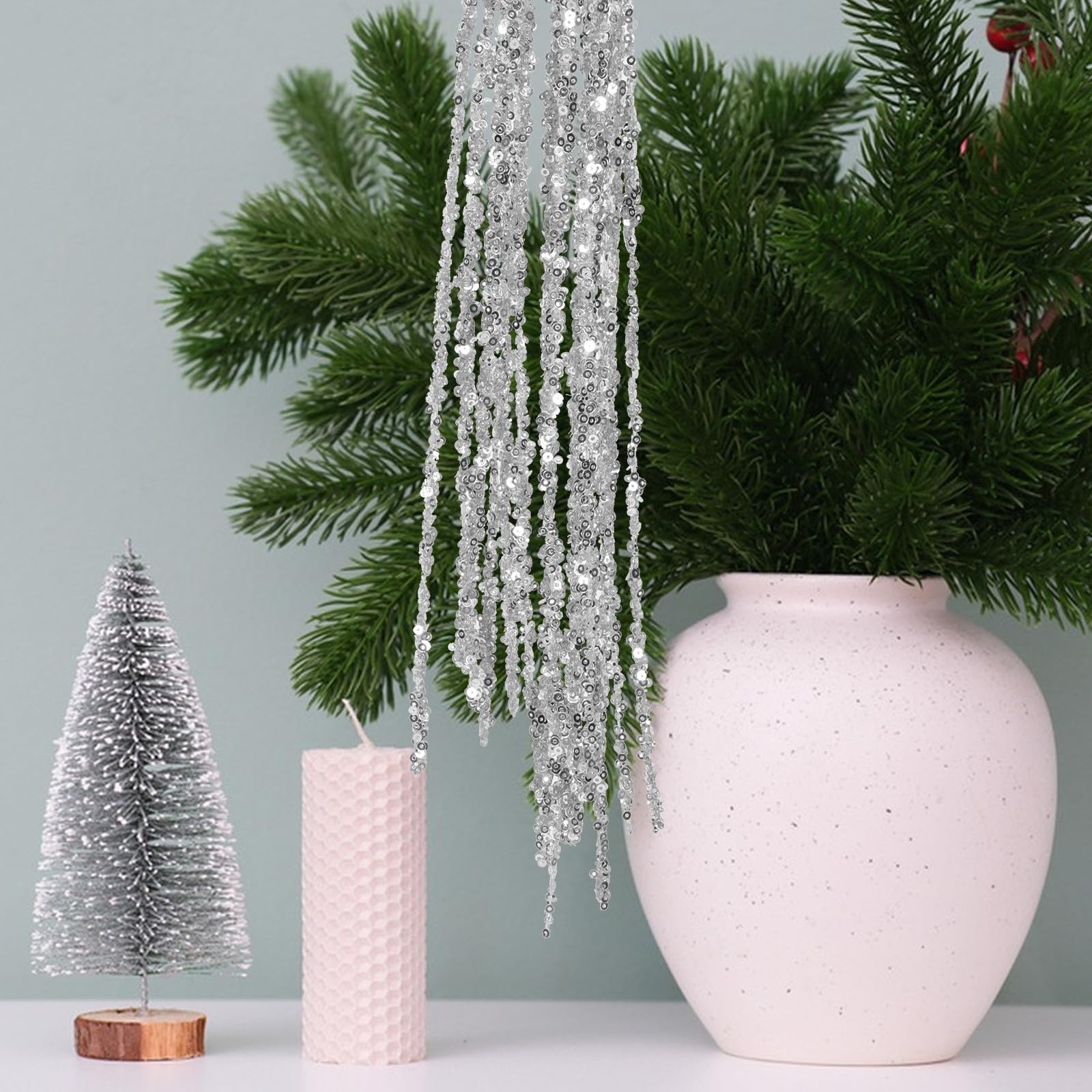 TOYANDONA 5 Stück Künstlicher Weihnachtszweig aus Kunststoff für Vase