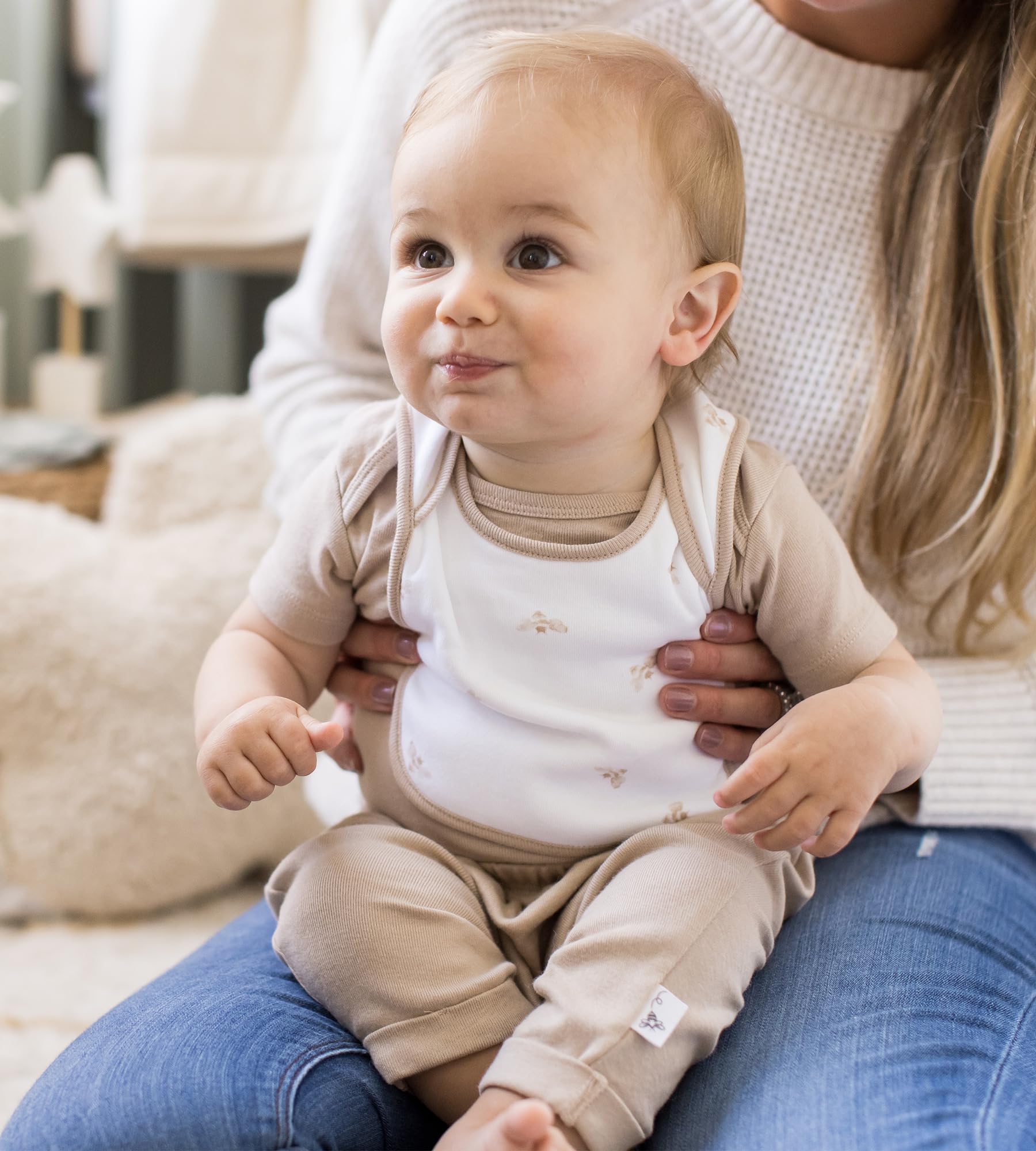 Burt's Bees Baby Knit Jogger Pants, Baby Sweatpants, 100% Organic Cotton Infant Bottoms - Spodnie Niemowlęta - chłopcy