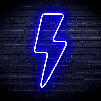 ADVPRO Lightning Bolt Standard Flex Silicone LED Neon Sign - Blue - st16s42-fnu0002-b