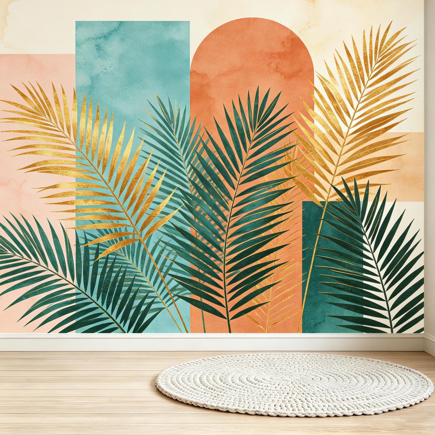 Fototapete Palmblätter Tapete 430 x 300 cm (WxH)