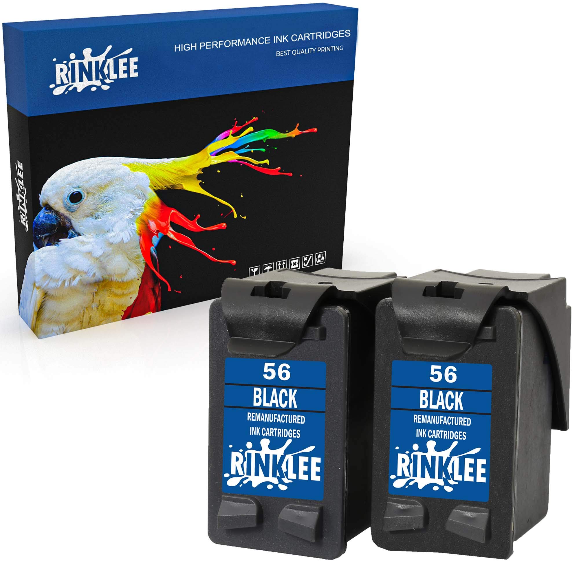 2 Cartucce 56XL Rigenerate Per HP DeskJet 5850, 5650, 5150, Photosmart 7260, 7960, PSC 2510 E Altre - 2