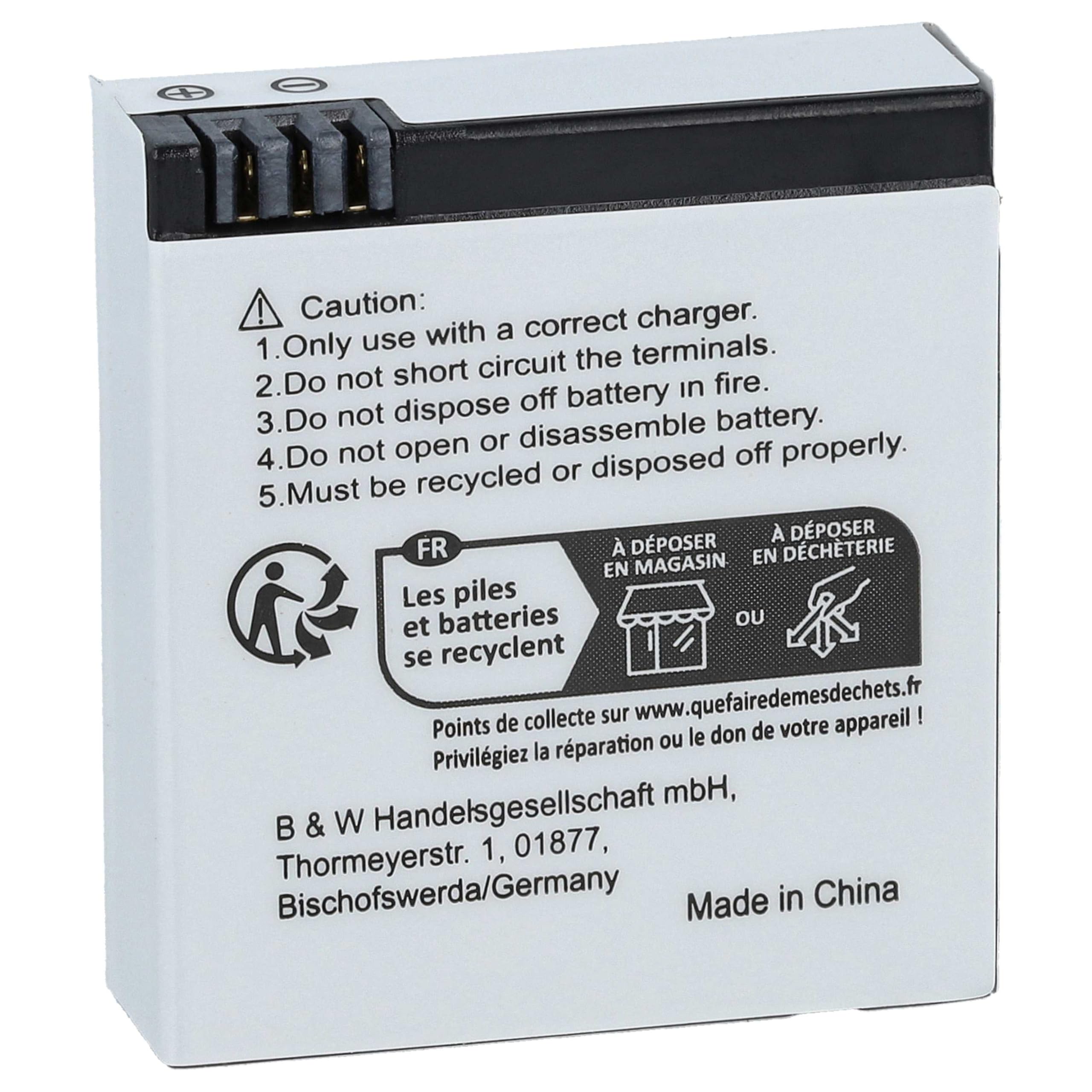 vhbw 2x batteria compatibile con Sjcam SJ7 Star videocamera camcorder (910mAh, 3,8V, Li-Ion)