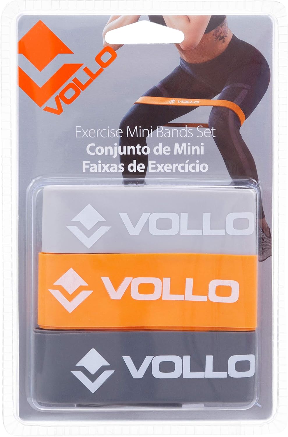 Vollo Kit 3 Mini Faixas de Exercício