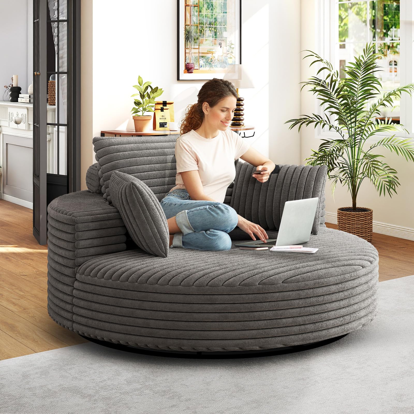Amazon.com: Antetek 360-Degree Oversized Swivel Chair, Modern