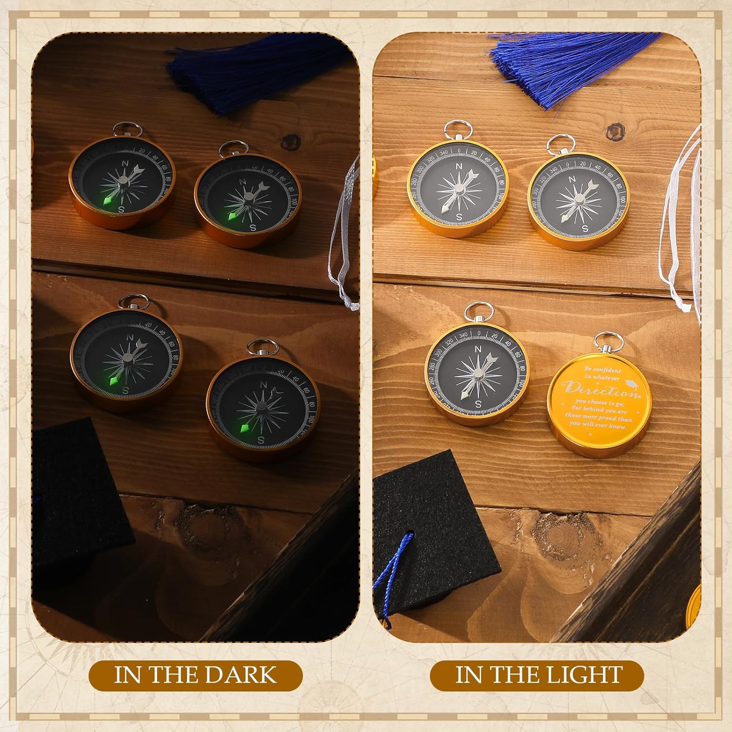 Beeveer Graduation Gifts 2026 Include Pocket Compass Keychain Inspirational Key Chains You Did It Graduation Cards Organza Bags Class of 2026 Gift for Middle Senior School Students