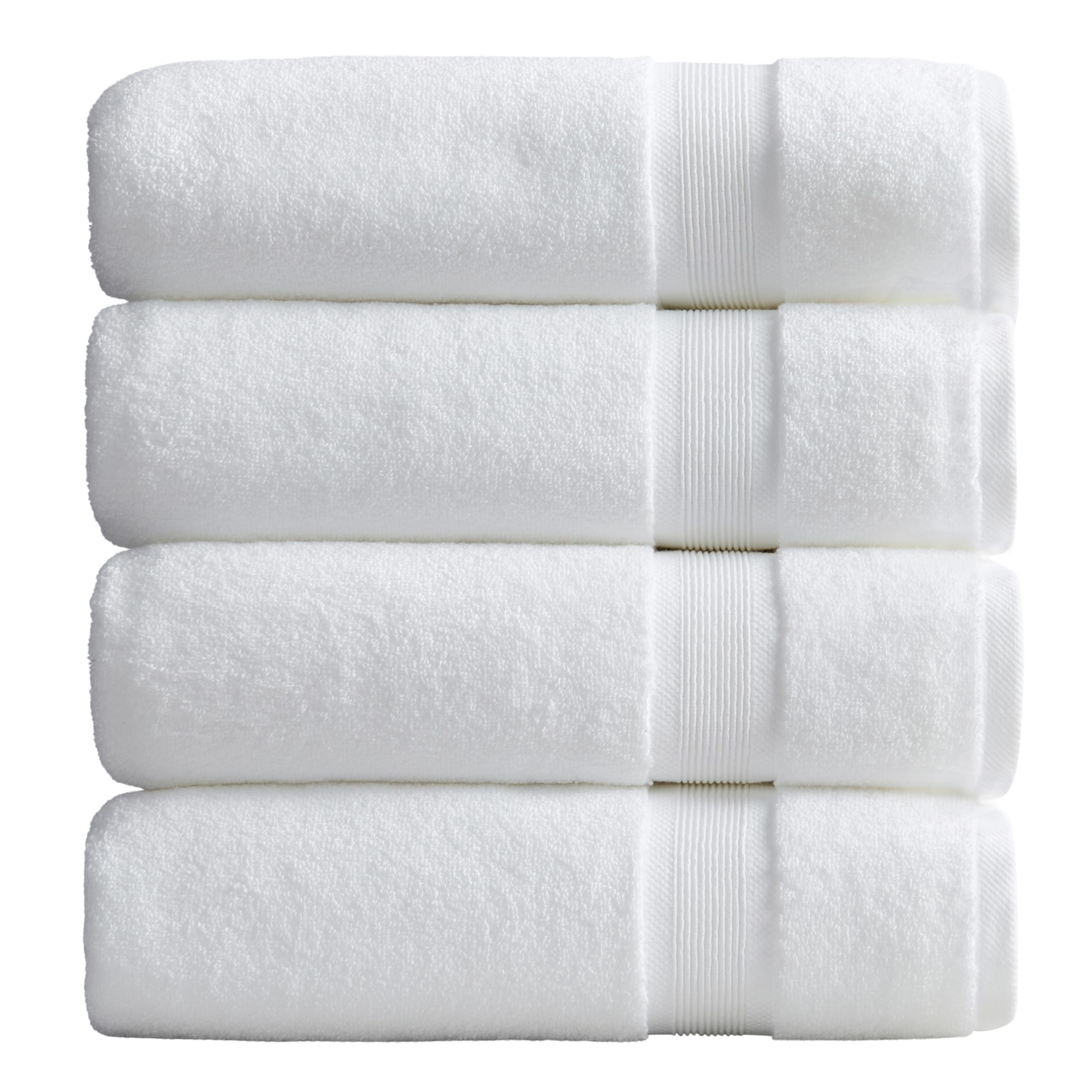 Springtree Home Luxury Bamboo Rayon Bath Towel Set of 4 | 35% Bamboo Rayon - 65% Zero Twist Cotton | Absorbent Quick-Dry Towels for Bathroom |