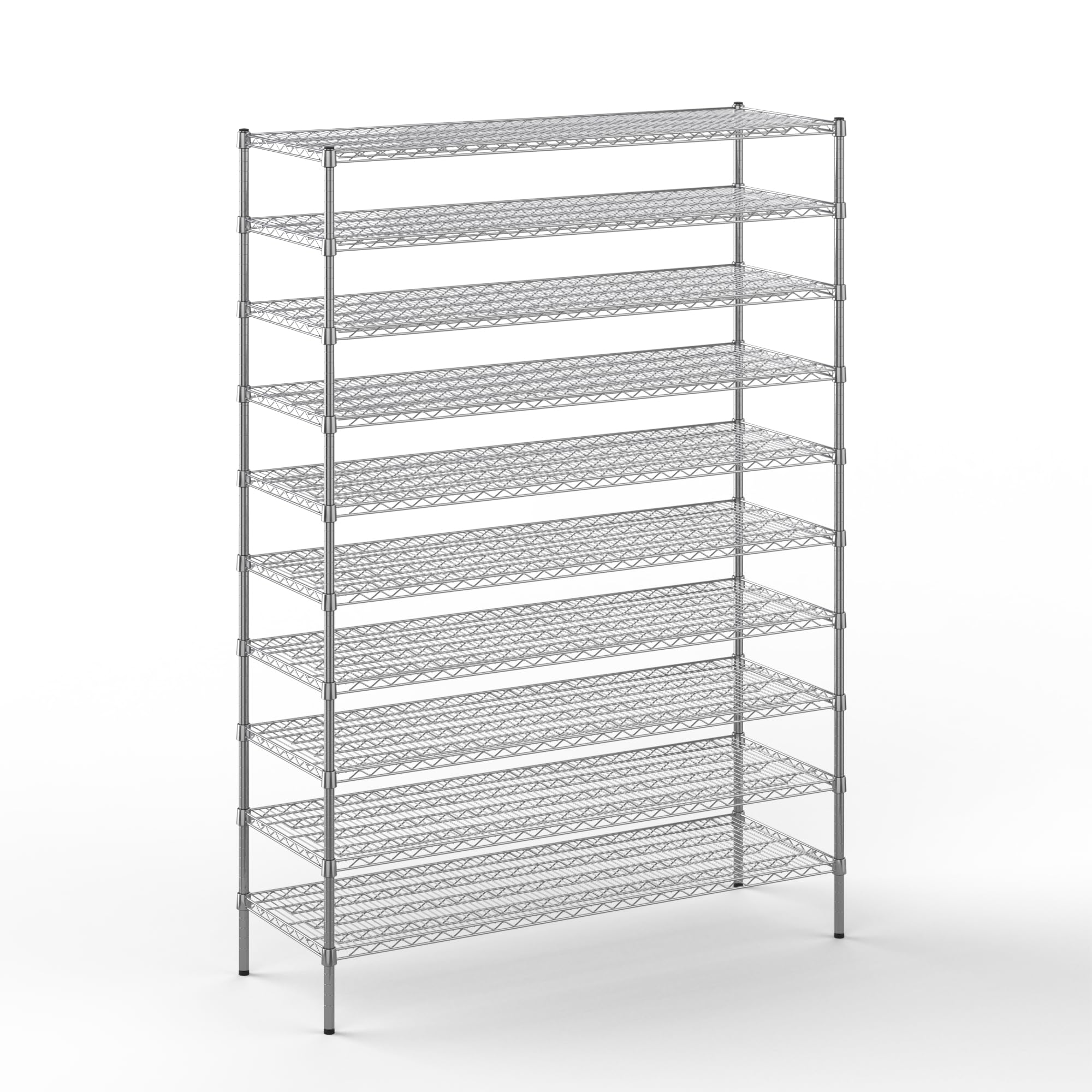 21" Deep x 60" Wide x 86" Height Wire Shelving Kit | 10-Tier | NSF Commercial Storage Rack Unit