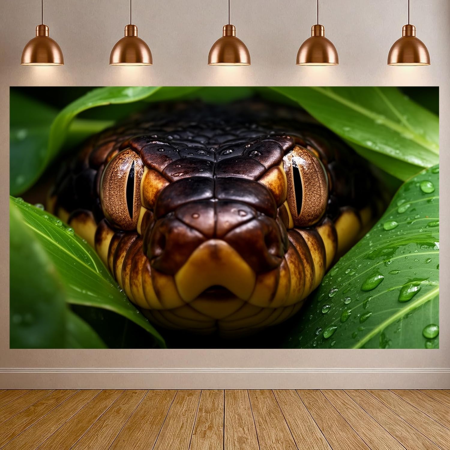 Realistic Wildlife Snake Backdrop, Snake Themed Party Decorations Wild Animal Theme Reptile Birthday Banner for Jungle Party Photo Booth Background Wall Decor 70.8 x 43.3 Inch