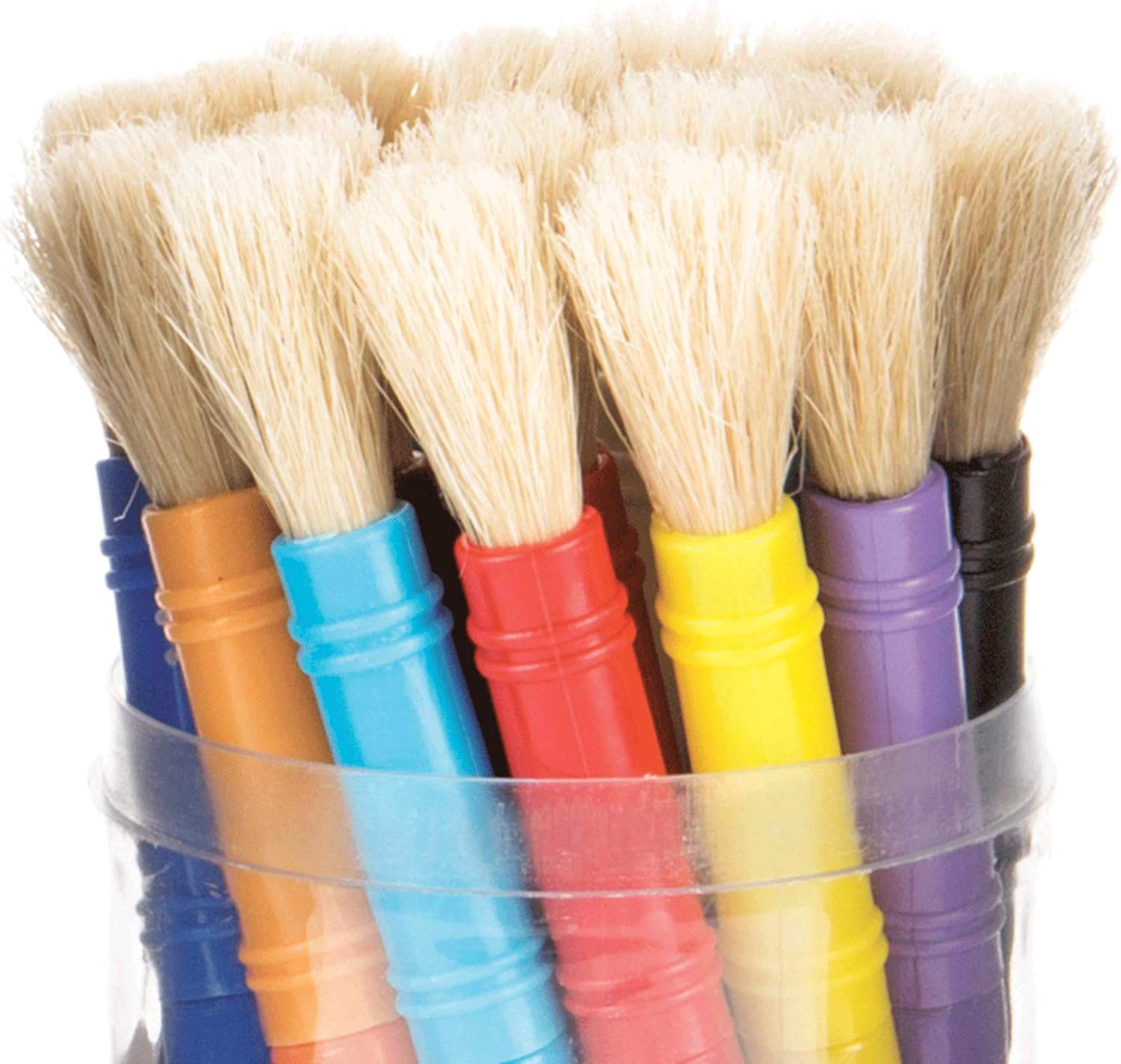 Baker Ross EK636 Paint Brush Set - Pack of 12, for Kids Painting, Arts and Crafts Activities