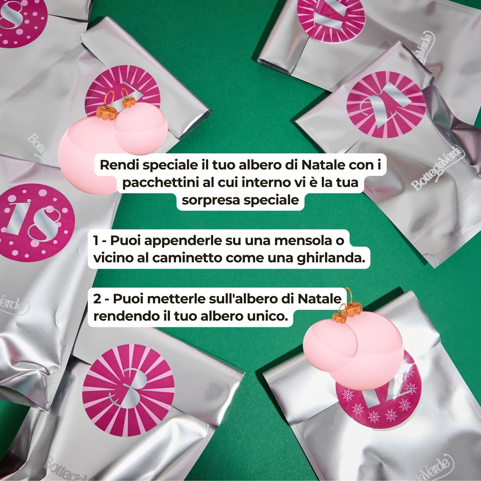 Bottega Verde - Calendario dell’Avvento 2025, Maxi Beauty con 24 Sorprese Giorno per Giorno, Shampoo, Creme, Profumi e Make-up, Idea Regalo Natale
