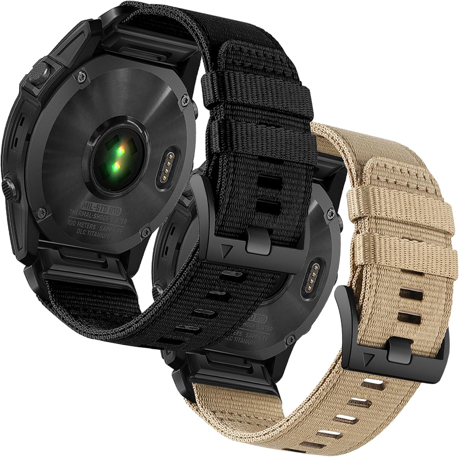 22mm Quickfit Watch Bands Compatible with Garmin Fenix 8 47mm Fenix 7X Pro/6 Pro/5 plus/Instinct/Forerunner 965 955 945 935/Epix/Descent G1/Approach S70 S60 S62 Nylon Watchband For Men