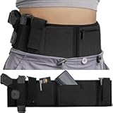 Belly Band Holster for Concealed Carry, KUMGIM Belly Gun Holsters for Men Women 380 9MM, Waist Band Holster Conceal Carrier Belt Airsoft Holster Fits Glock 19 17 42 43, Smith Wesson, Taurus, Ruger