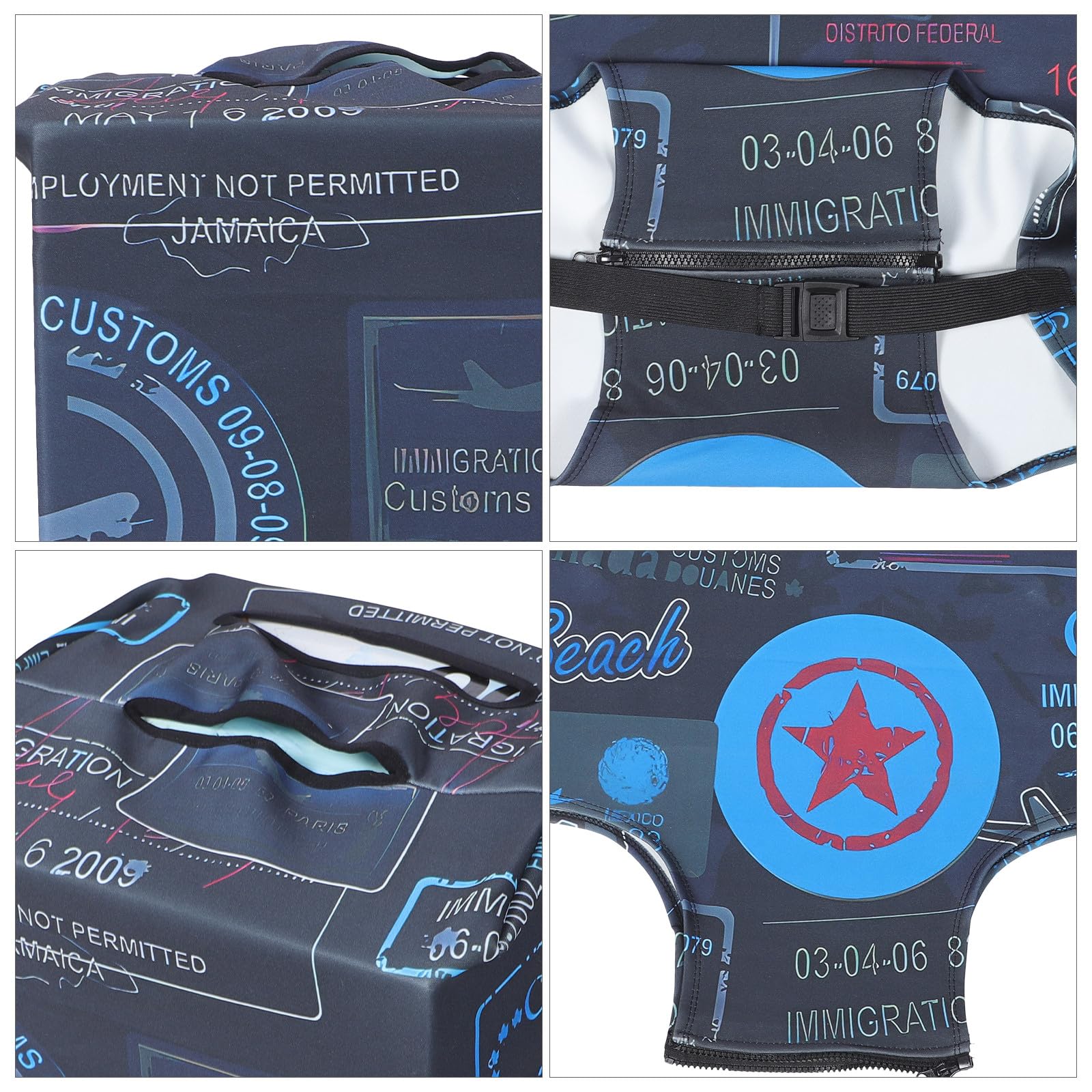 Genérico Funda para Maleta de Viaje M 22-25 Pulgadas Elástica Capa de Aire Reforzada Protector Resistente al Desgaste y Lavable para Equipaje Ruedas Cubierta para Maleta de Poliéster