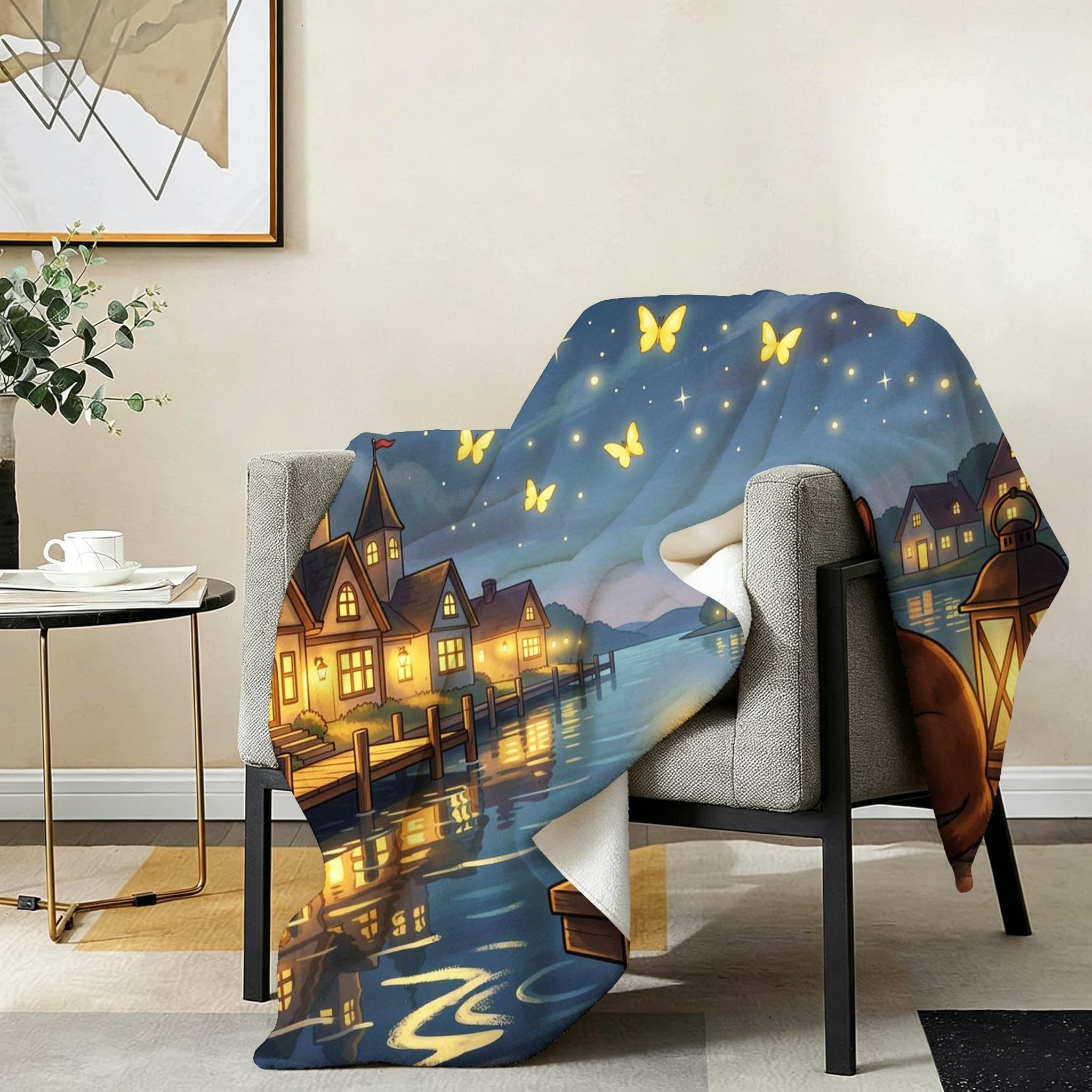 Manta Entretiempo Grande, Mariposa Amarilla, 220x240 cm, AQ7115