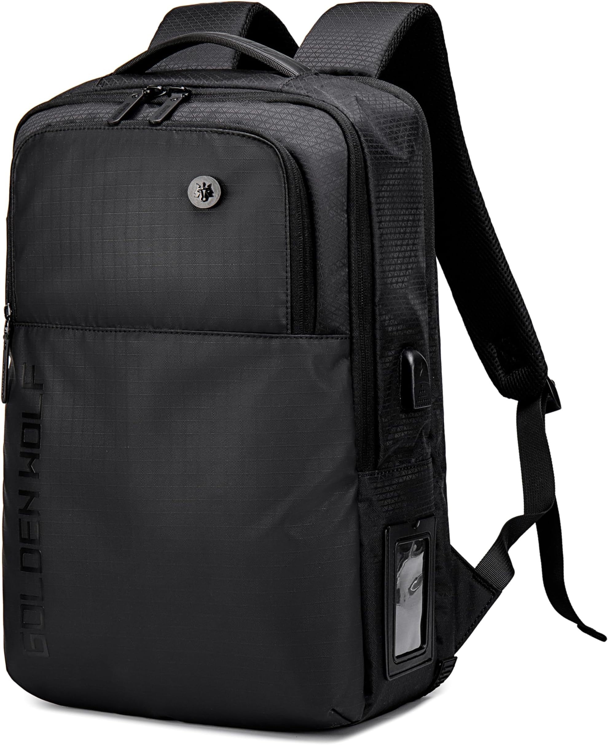 Artic Hunter Golden Wolf Laptop Backpack Water Resistant 20 L Shoulder bag with built in USB port and headphone Jack for Unisex, GB00399