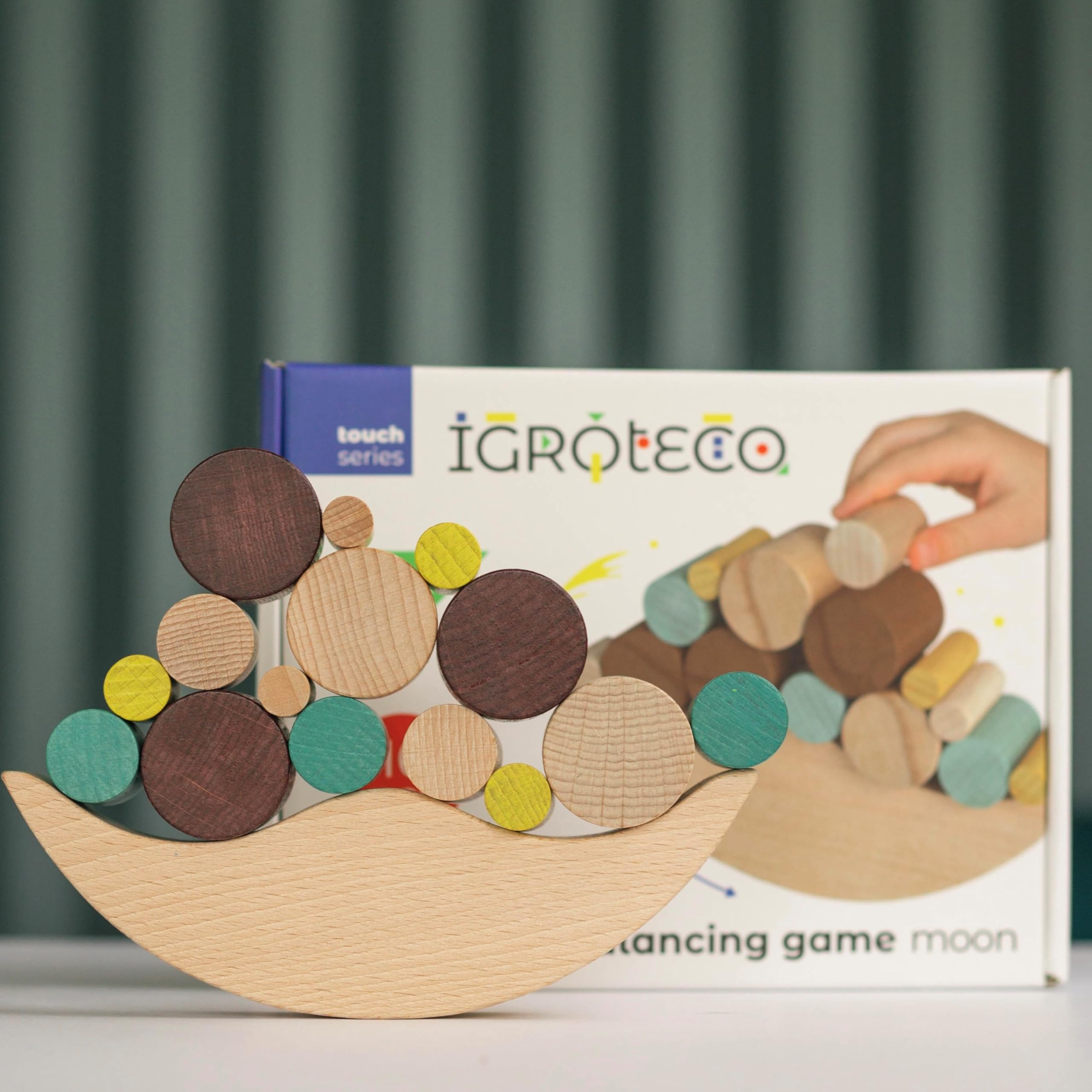 Tour Flexible 8 pièces - Jeu d'Empilage en Bois
