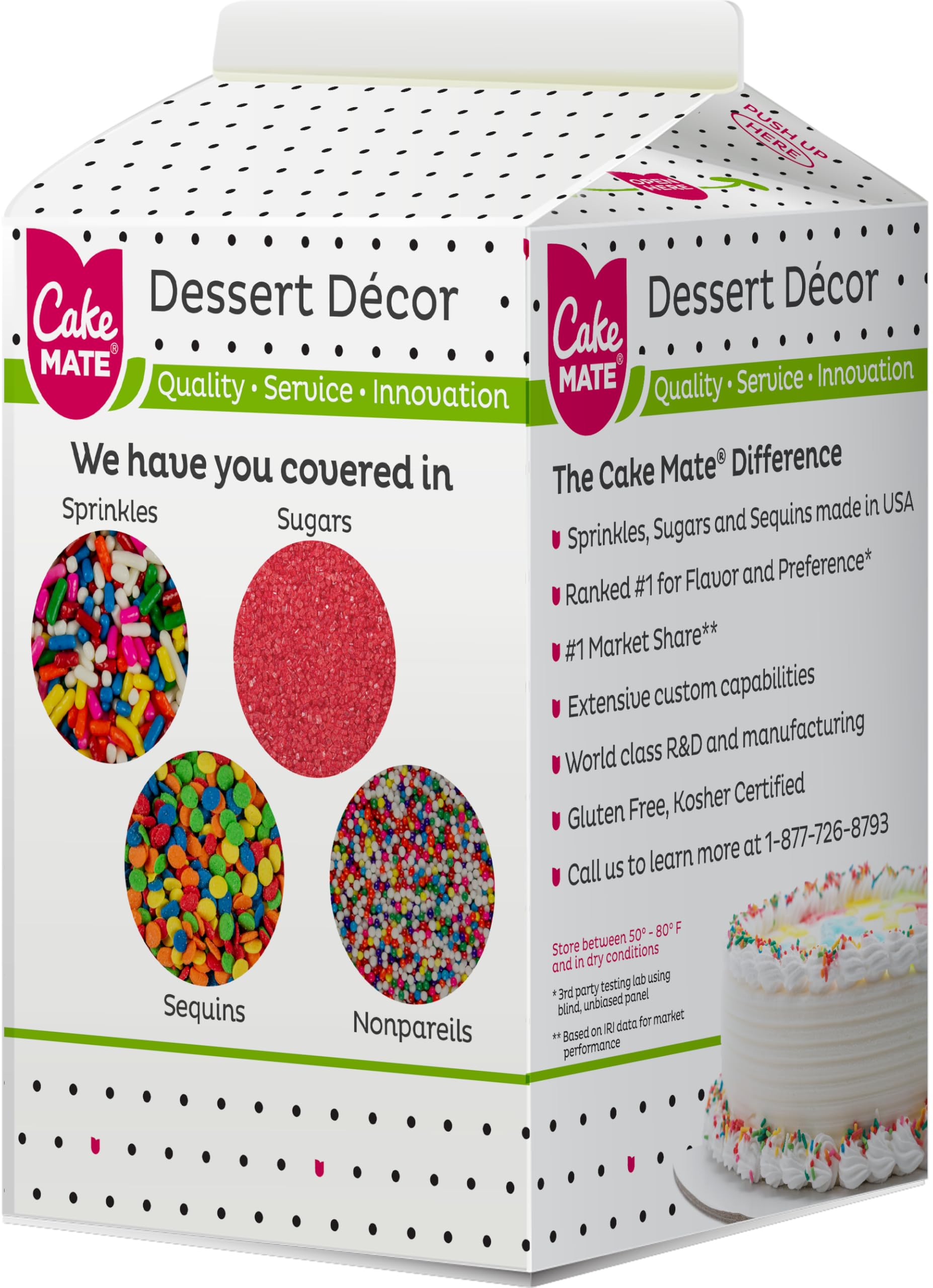 Cake MateChocolate Dessert Sprinkles - Edible Bulk Sprinkles, Cake and Baking Sprinkles for Cookies, Cupcakes, and Ice Cream Toppings (Jimmies, 6 lbs)