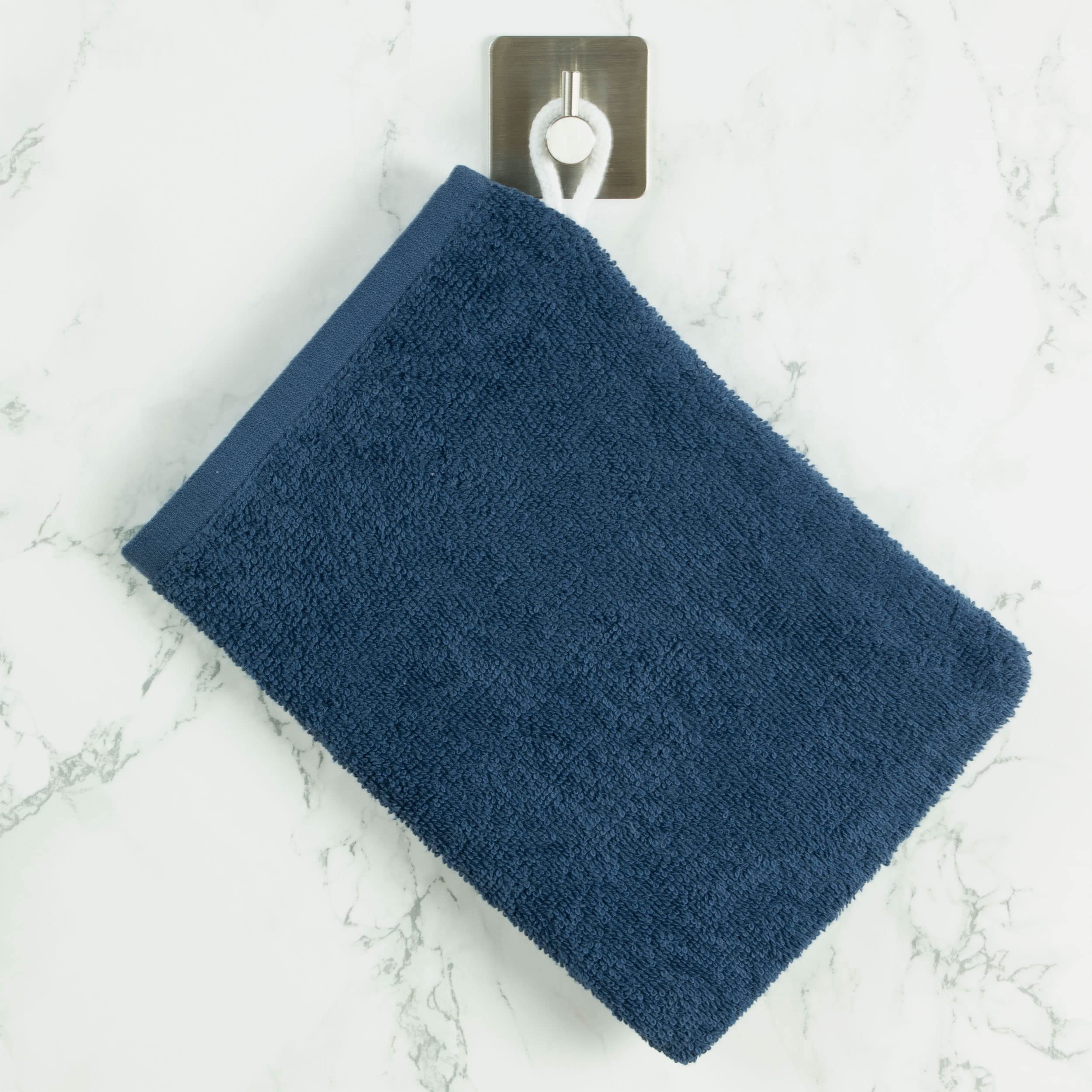 Lot de 12 gants de toilette en coton gris argent ALPHA 16x21 cm
