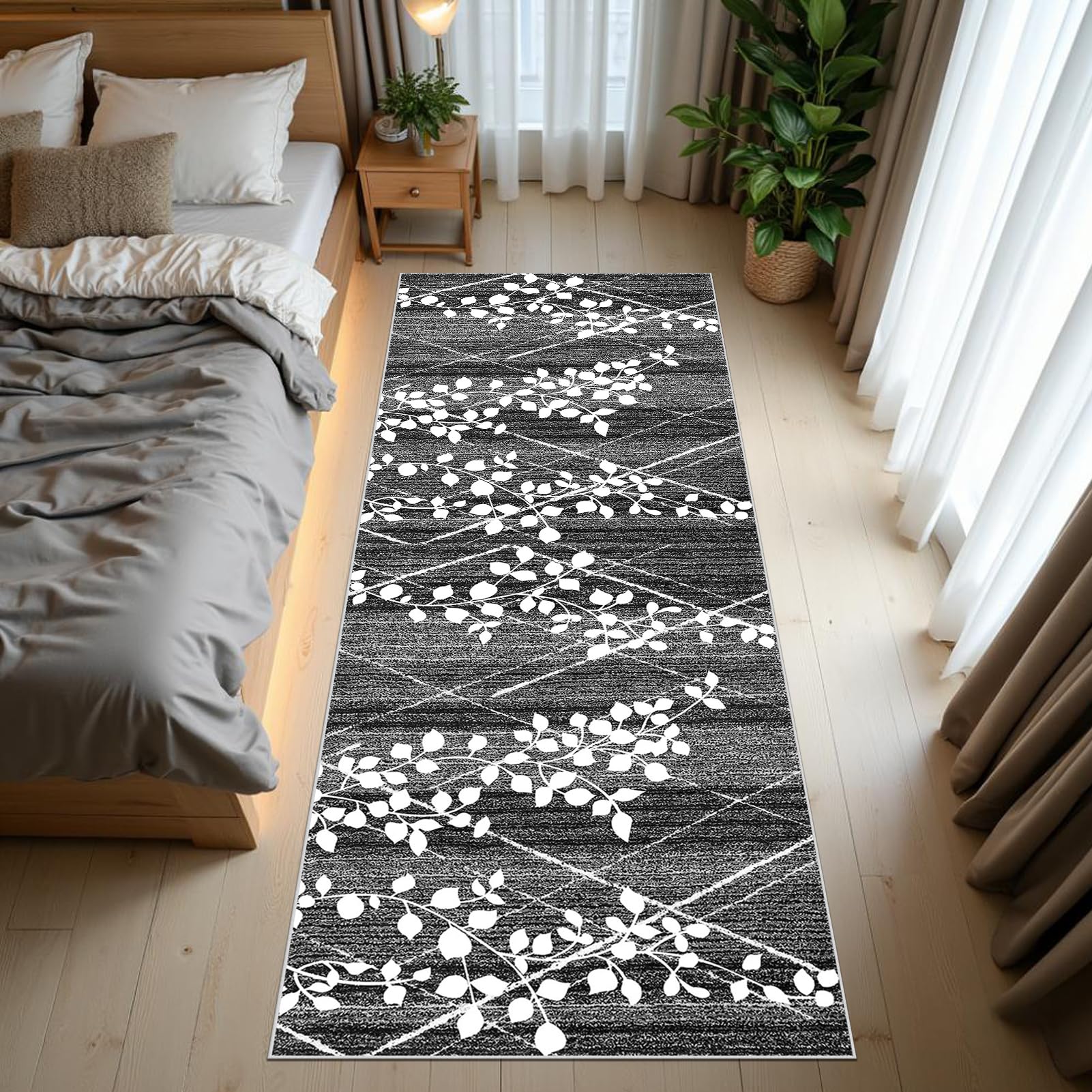 Długie dywaniki do korytarza, antypoślizgowe maty kuchenne 80 x 500 cm zmywalny dywanik do korytarza, dywanik do przedpokoju, maty do wejścia kuchnia pralnia sypialnia