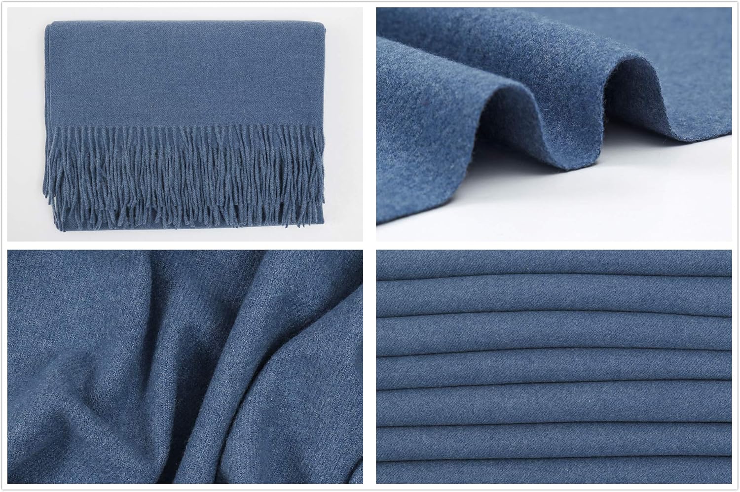 RIIQIICHY Winter Scarfs for Women Pashmina Shawls Wraps for Evening Dresses Large Warm Soft Scarves - Image 7