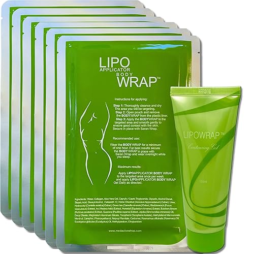 El mejor aplicador corporal Lipo Wrap funciona para reafirmar el contorno corporal 6 envolturas gel El mejor aplicador corporal Lipo Wrap funciona para reafirmar el contorno corporal 6 envolturas gel