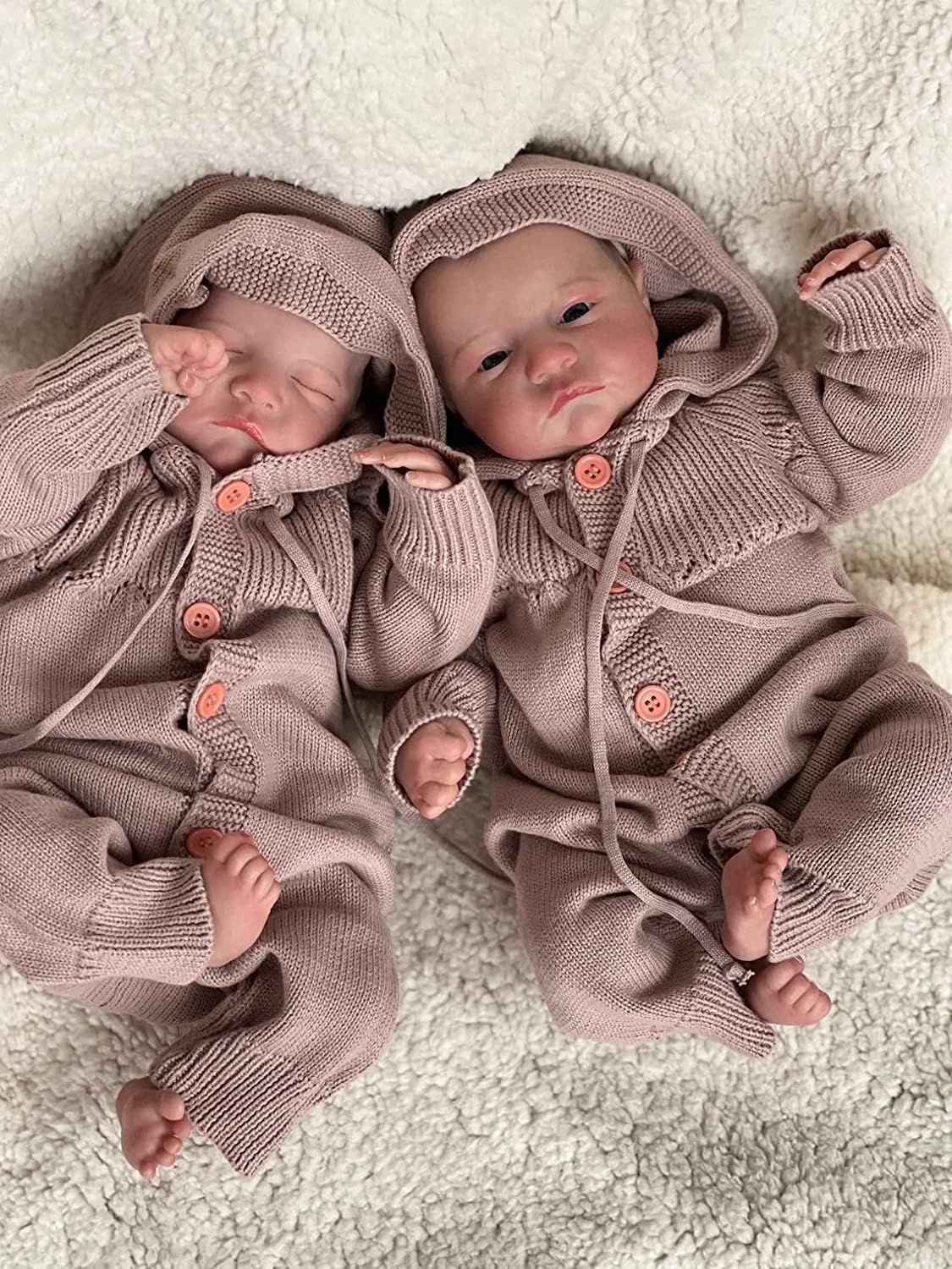 iCradle Reborn Realistic Newborn Baby Dolls, 19 inch Silicone Real Toddler Girl Lifelike Levi Twins Dolls Child Gift Age3+