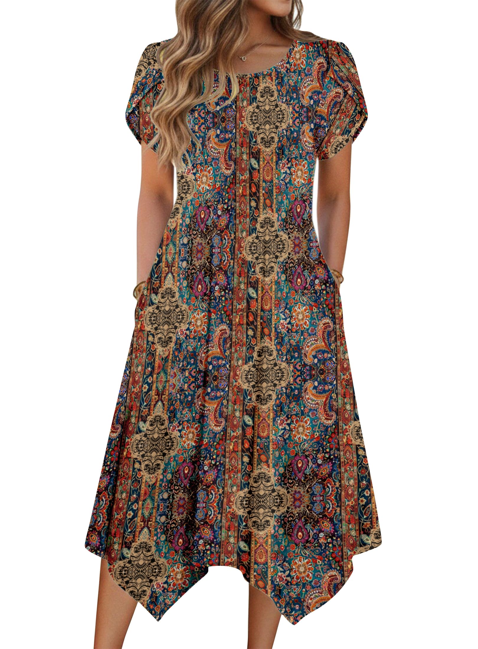 Zeagoo Swing Midi Beach Dress