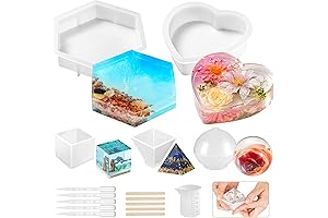 8-in-1 Large Silicone Resin Molds Kit for Beginners Epoxy Resin Casting